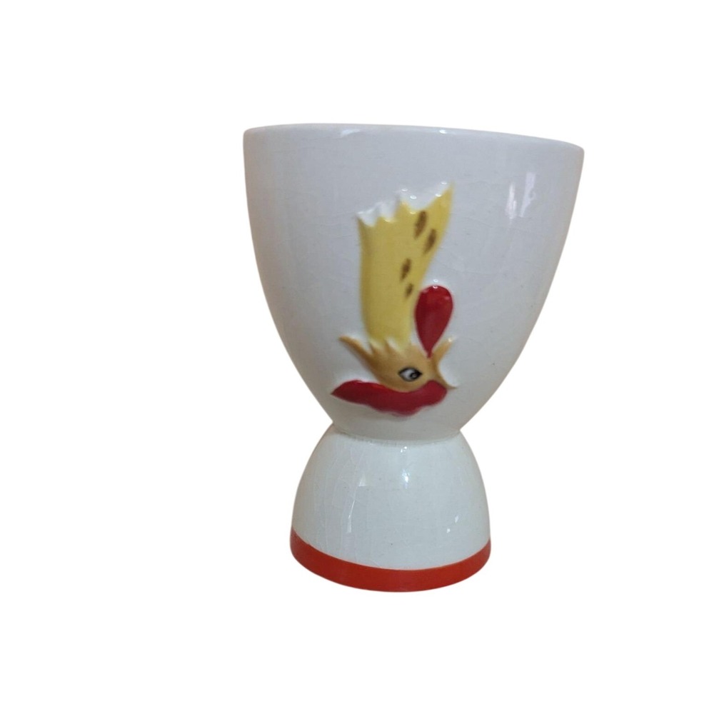Vintage 1960's Holt Howard Rooster Ceramic Egg Cup Retro‎ Farmhouse Kitsch 3.5in